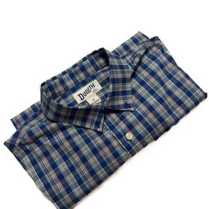 Duluth Trading Co Button-Up Casual Shirt Medium Short Sleeve Plaid